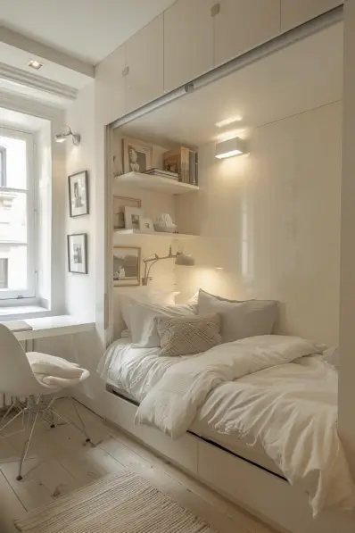 19 Small Minimalist Bedroom Ideas That Offer A Serene Retreat - Simple Minimalist Murphy Bed Designs