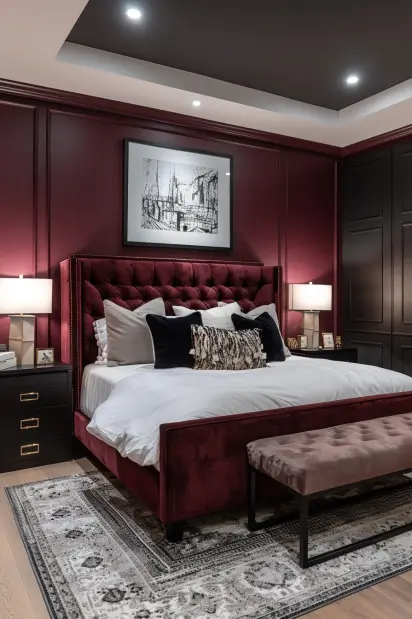 17 Unique Burgundy Bedroom Ideas To Transform Your Room