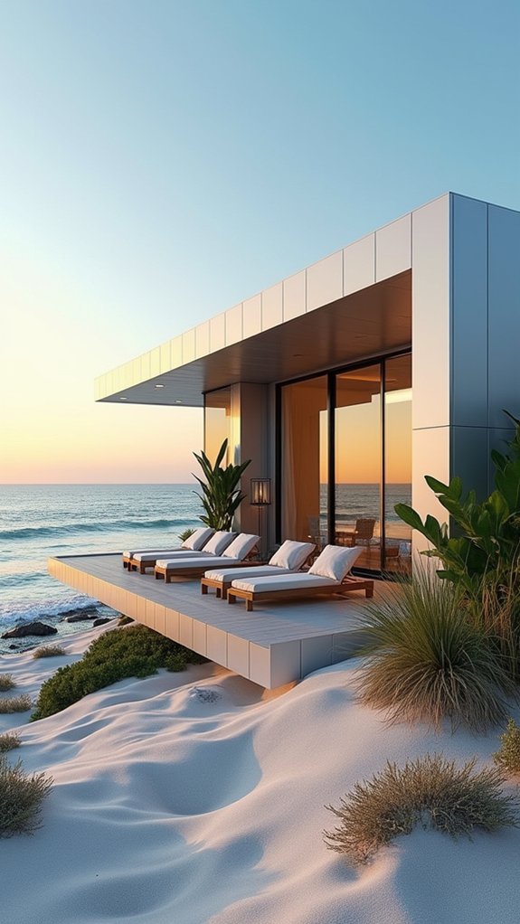 beachfront metal house design