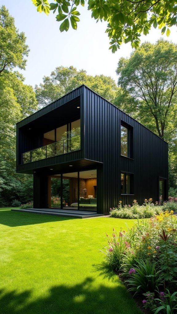 25 Stunning Black Metal Building Homes Exterior Ideas That Pop With ...