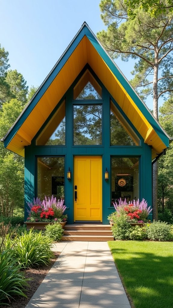 bold colors enhance cottages