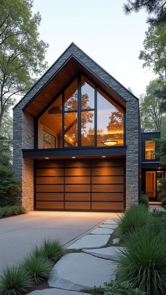 charming integrated garage design