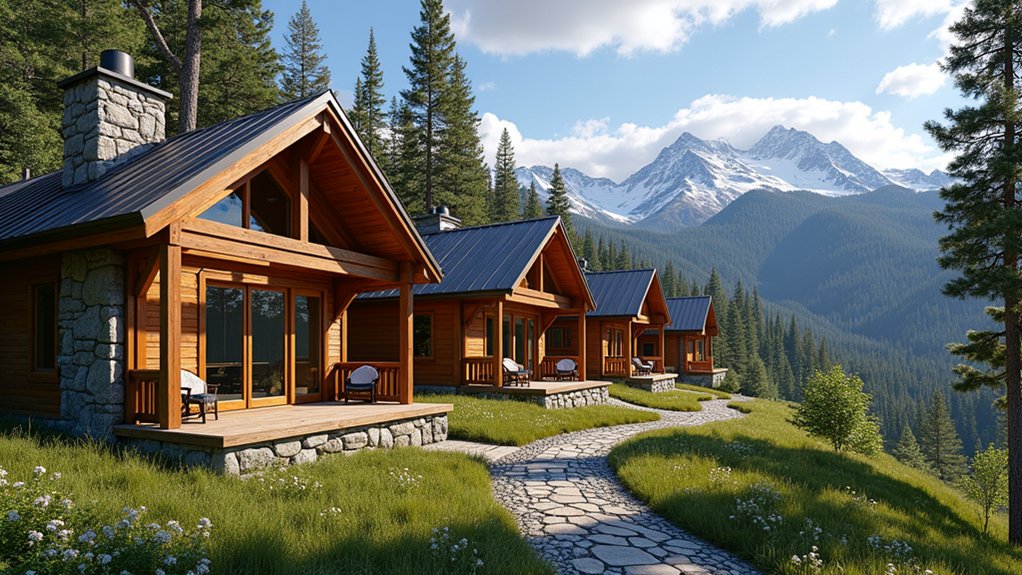 24 Inviting Mountain Modern Cottage Exteriors That Feel Like Retreats - Sustainable Mountain Retreats With Low E Glass