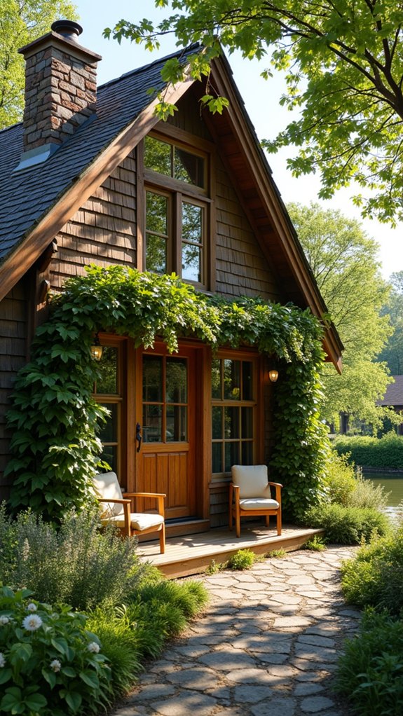charming warm wood exterior