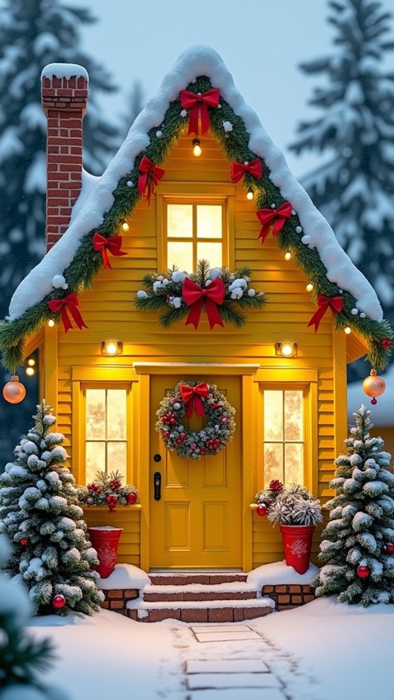 cheerful yellow cottage decorations