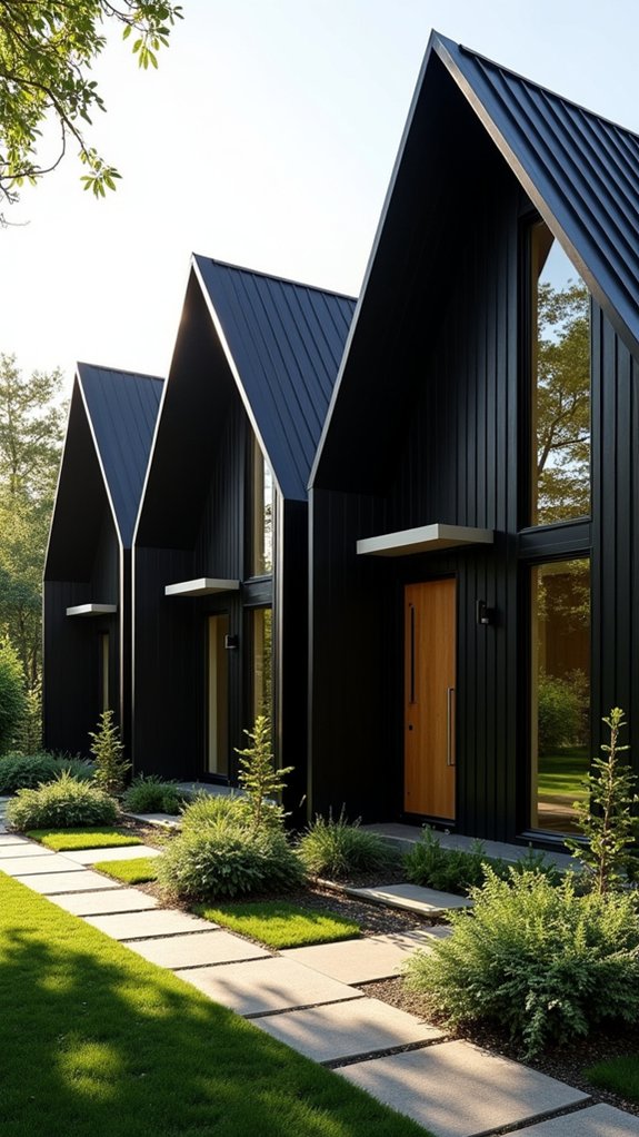 chic black cottages allure