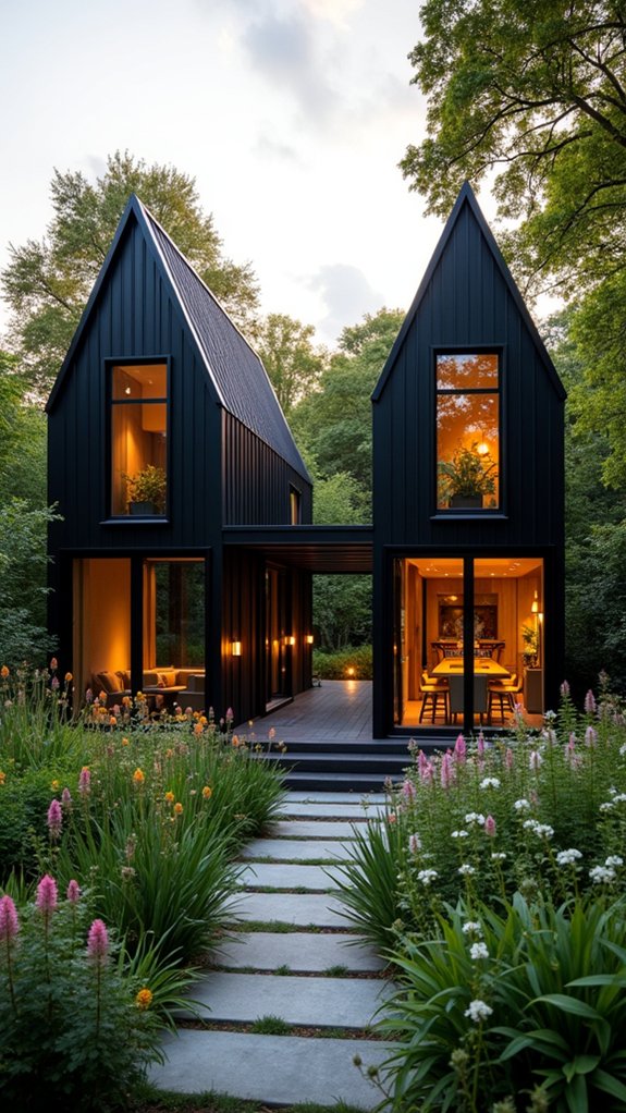 elegant warm black retreat