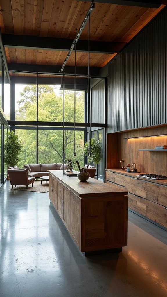 industrial chic metal residence