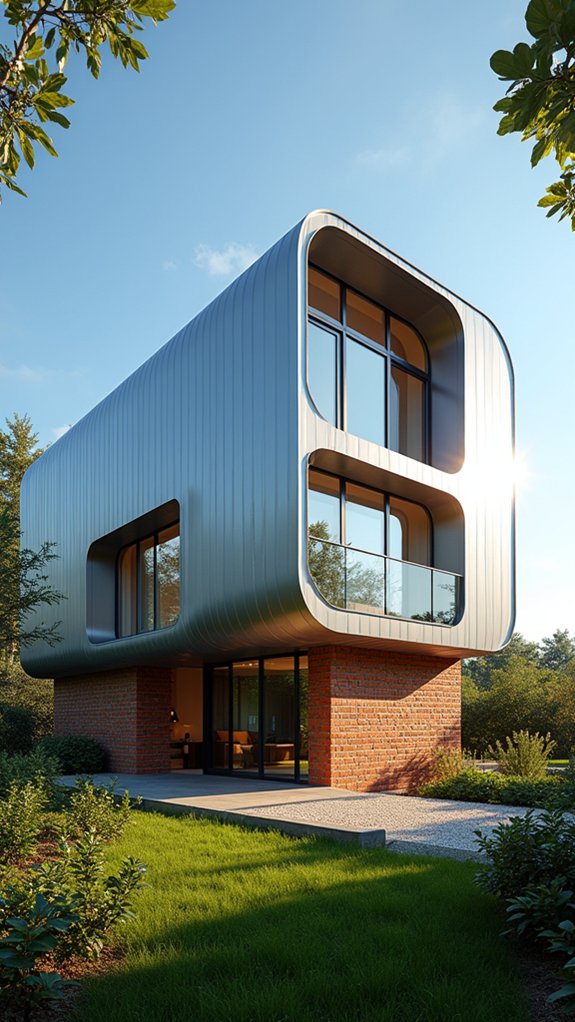 metal and brick harmony