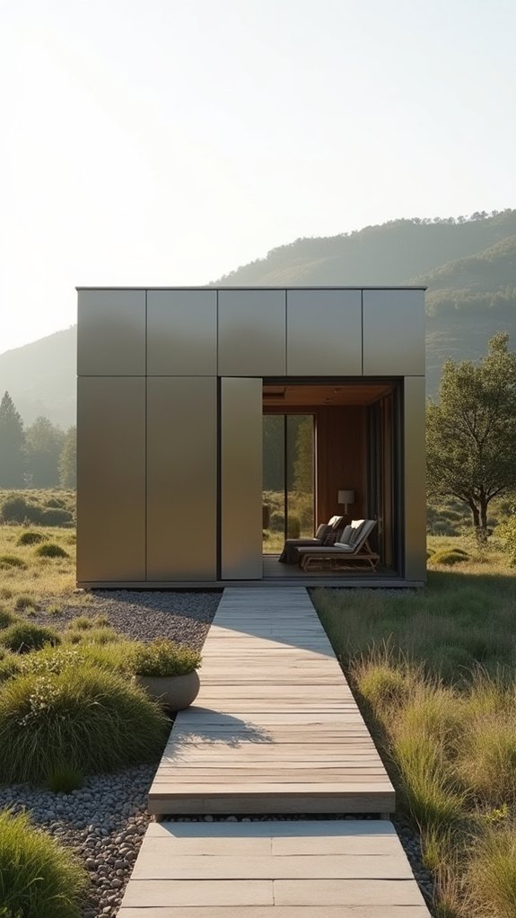minimalist metal retreat tranquility