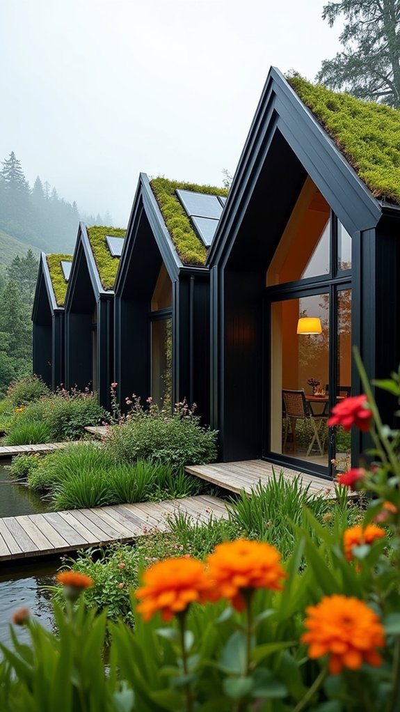 sustainable black cottage design