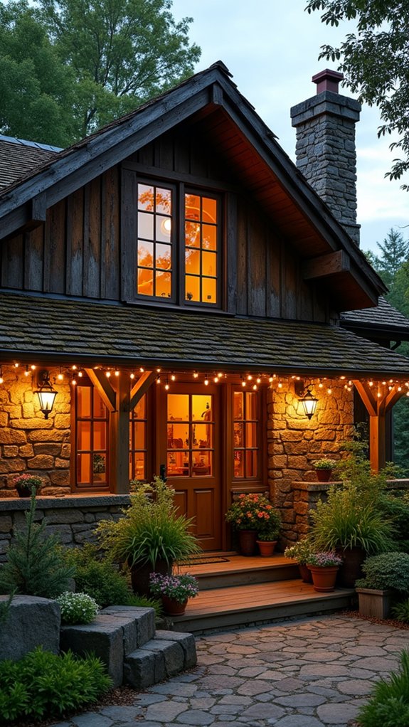 warm rustic ambiance lighting