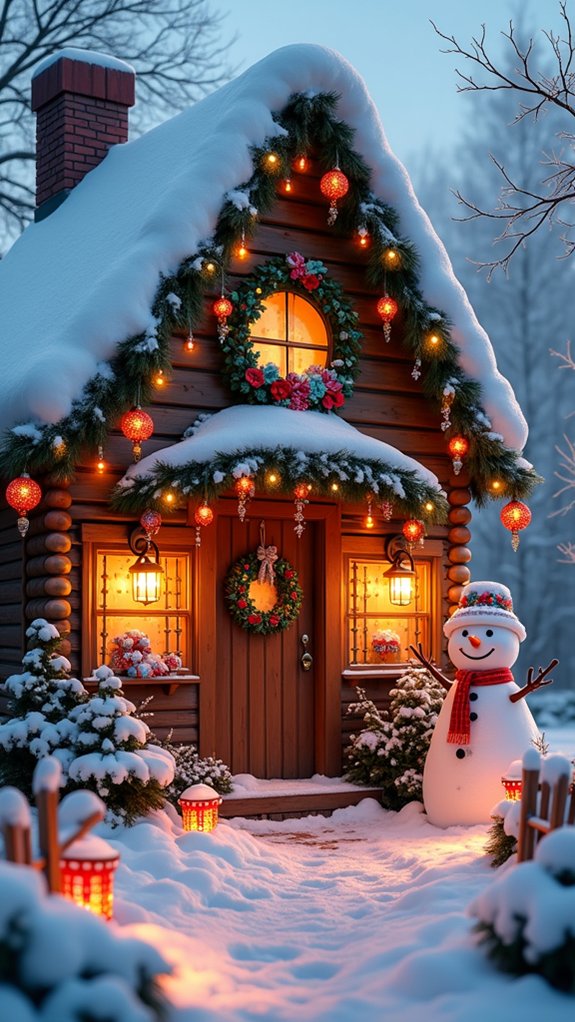 whimsical festive cottage decorations