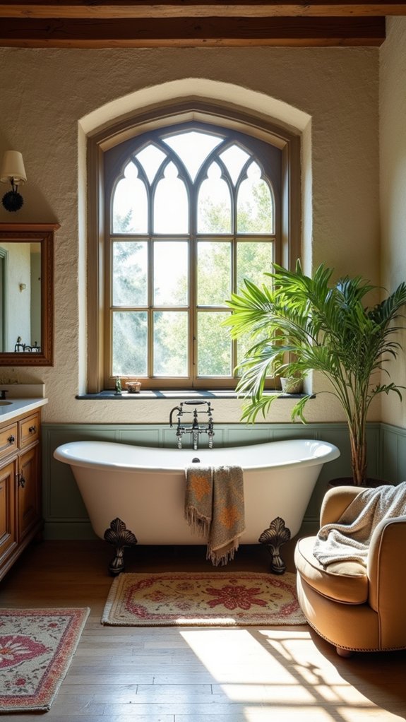chic tudor inspired bathroom designs