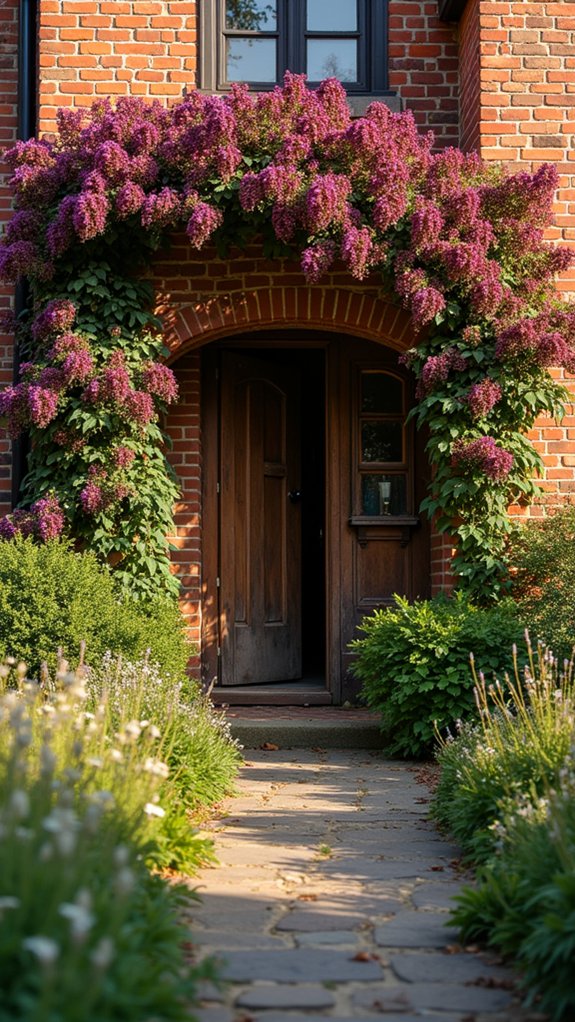 colorful climbing vines beautify facades