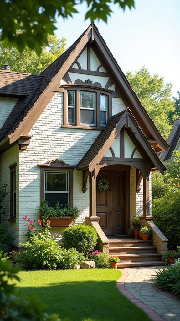 crisp white tudor revivals