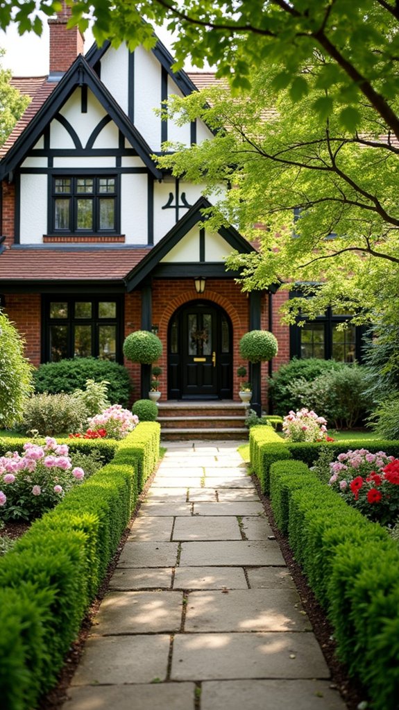 defined borders with boxwoods