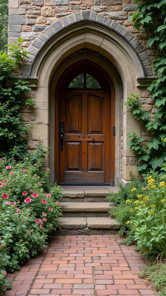 elegant arched stone doorways