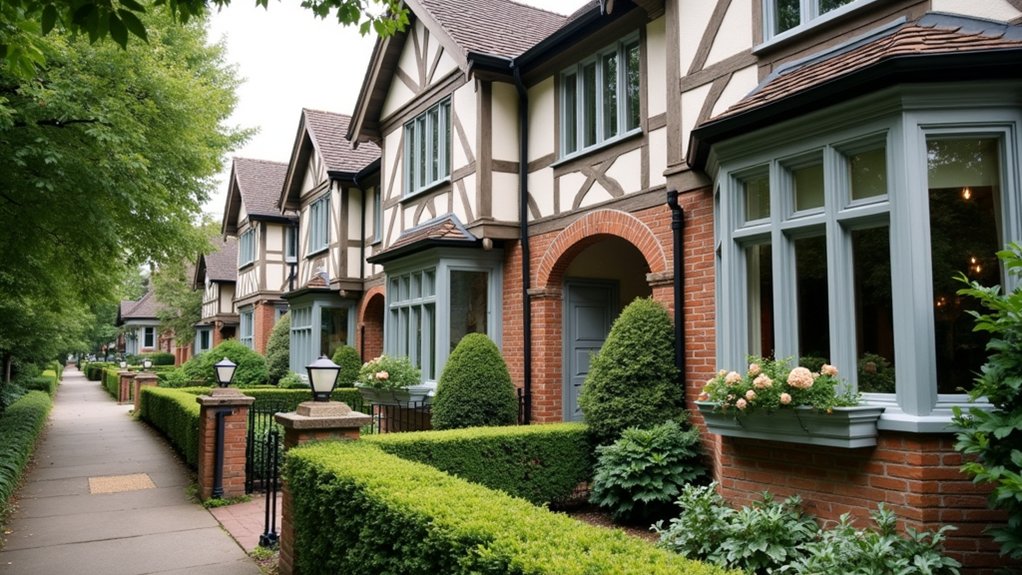 elegant cream and gray tudor