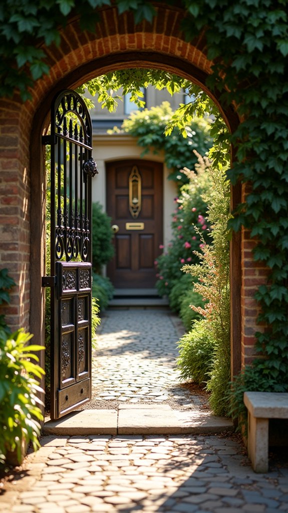 elegant wrought iron gates