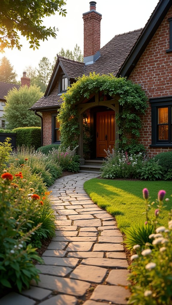 enchanting curved garden pathways