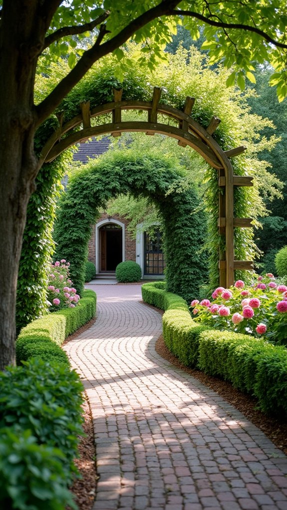 lush greenery enhances pathways