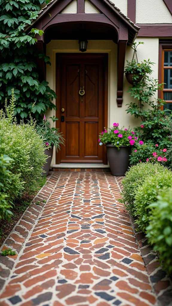 mesmerizing patterned tile walkways