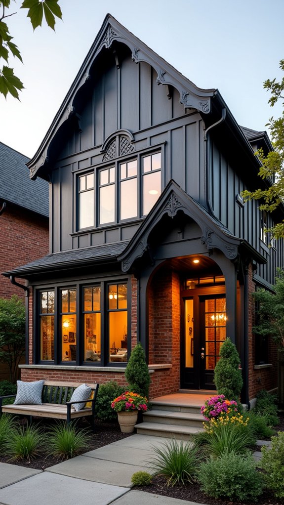 metal siding tudor homes