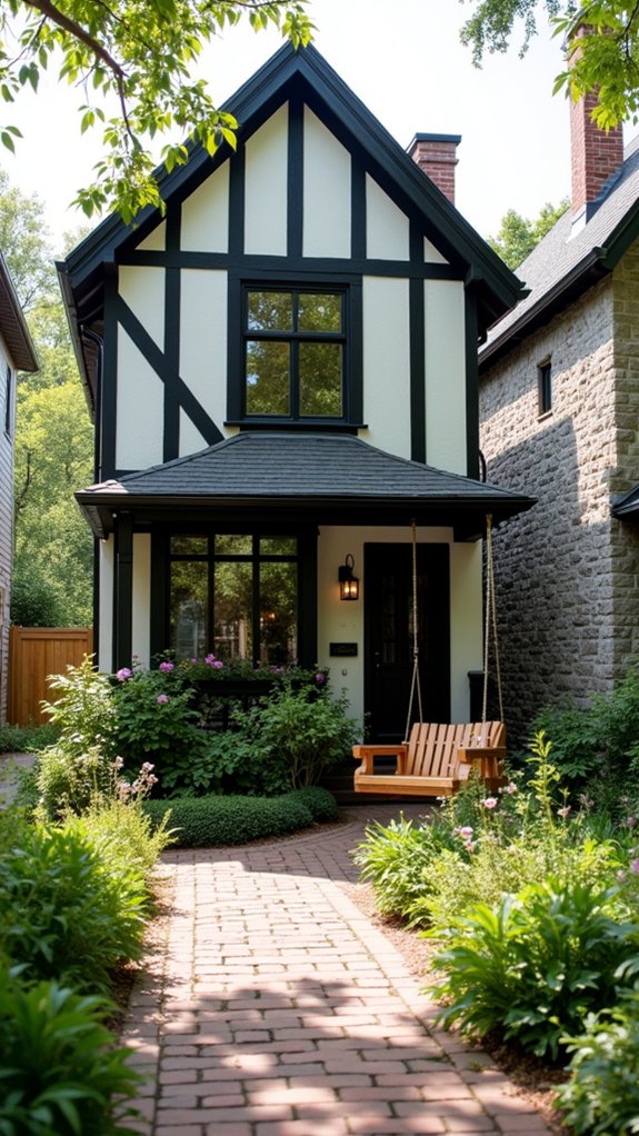 modern tudor exterior blend