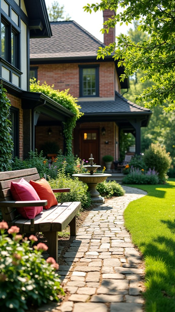 modern tudor landscaping ideas