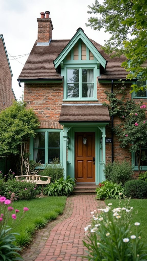 playful mint tudor exteriors