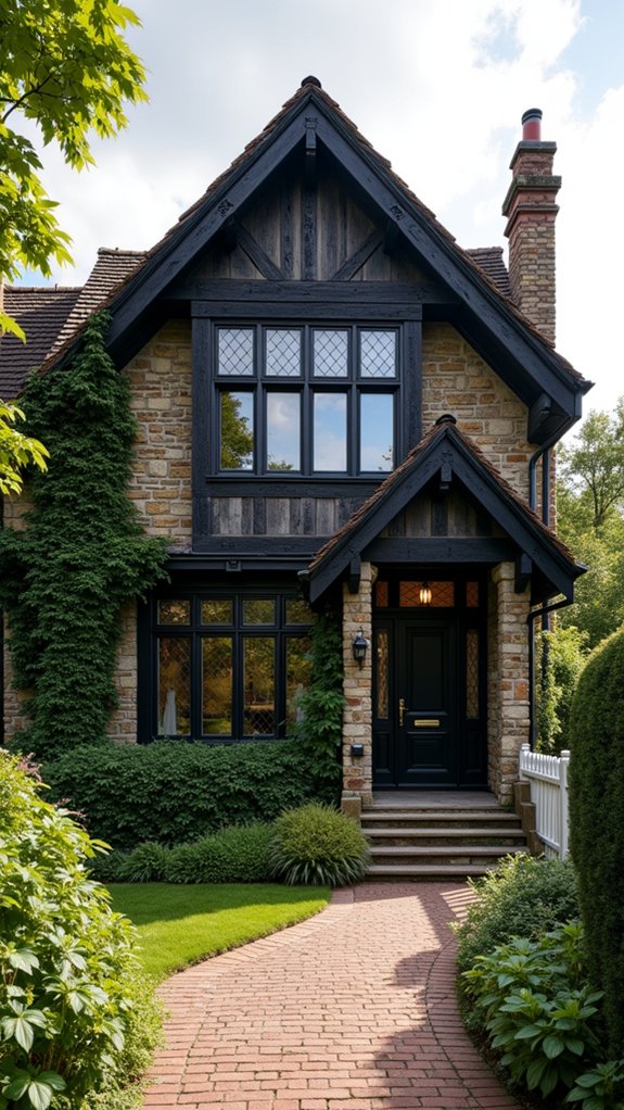 sophisticated black and timber