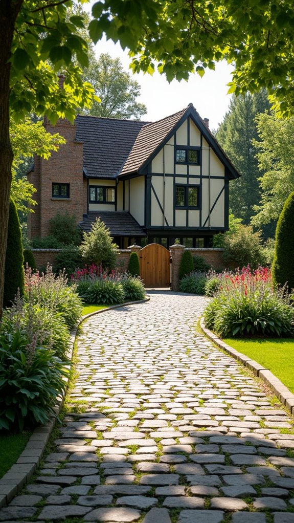 timeless elegant cobblestone driveways