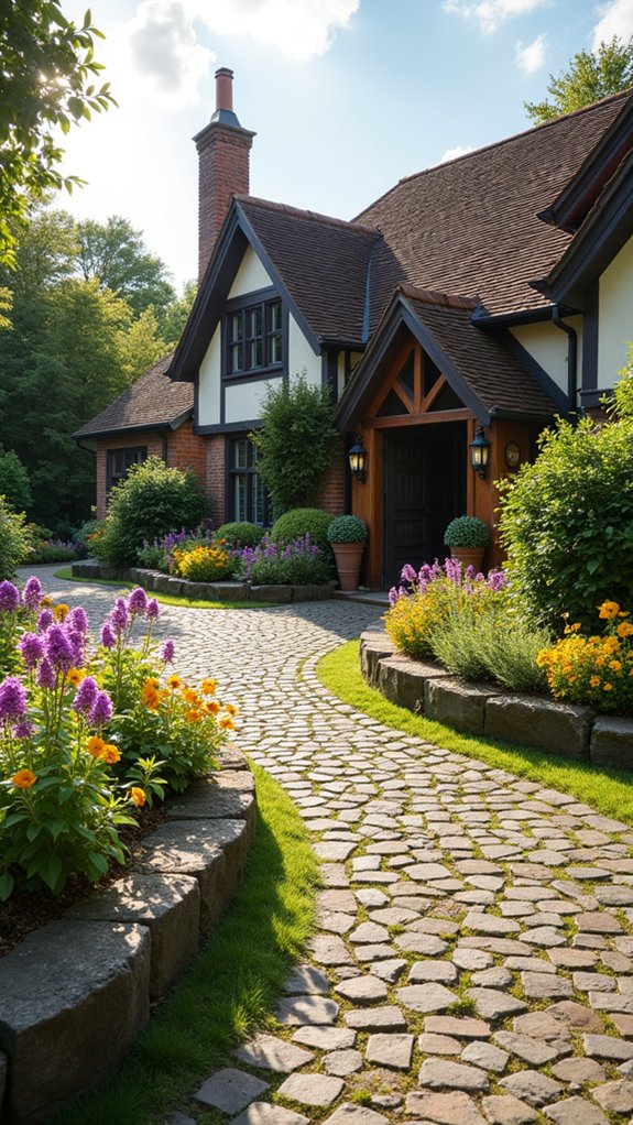 vibrant colorful flower beds