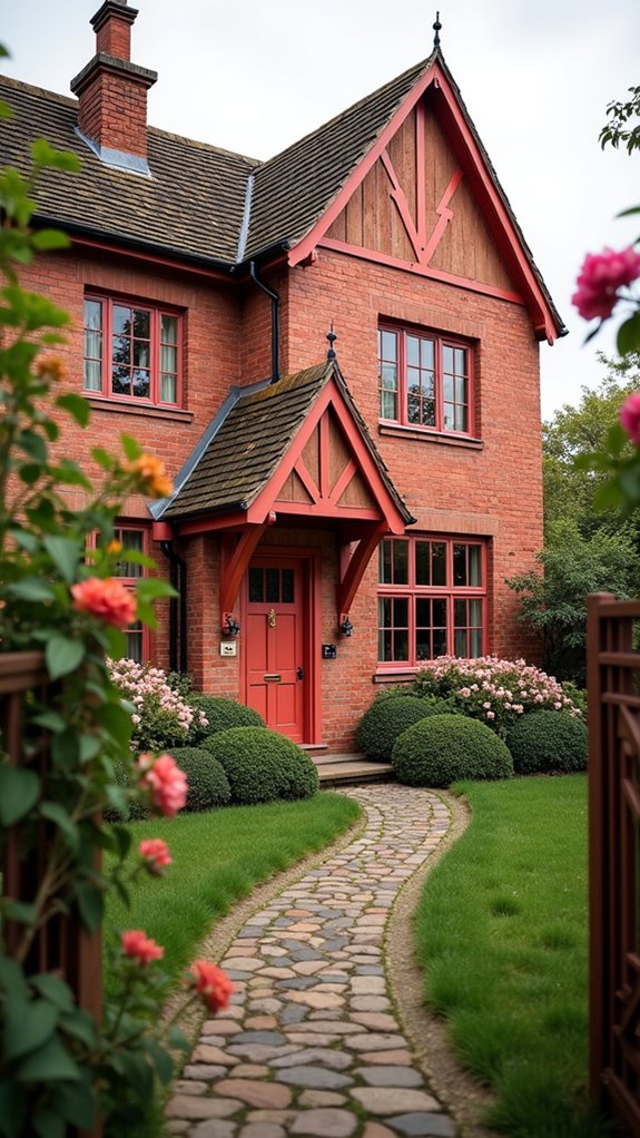 vibrant coral enhances exteriors