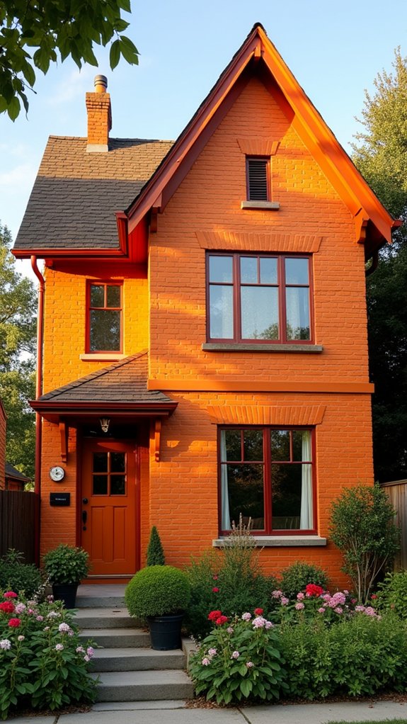 vibrant tangerine revitalizes facades