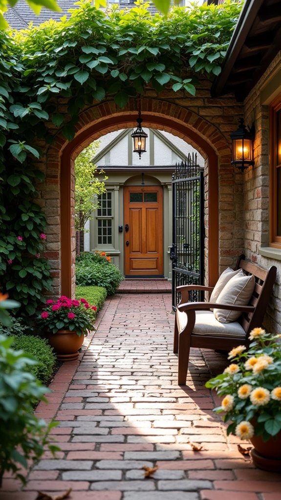 welcoming courtyard entrance design