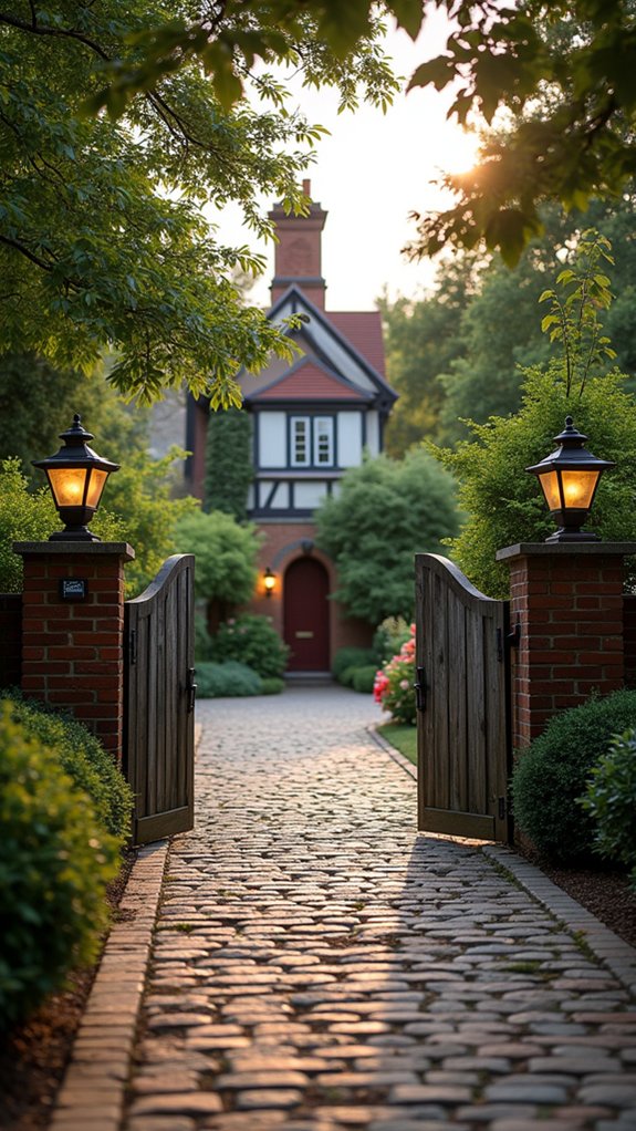 welcoming driveway lighting design