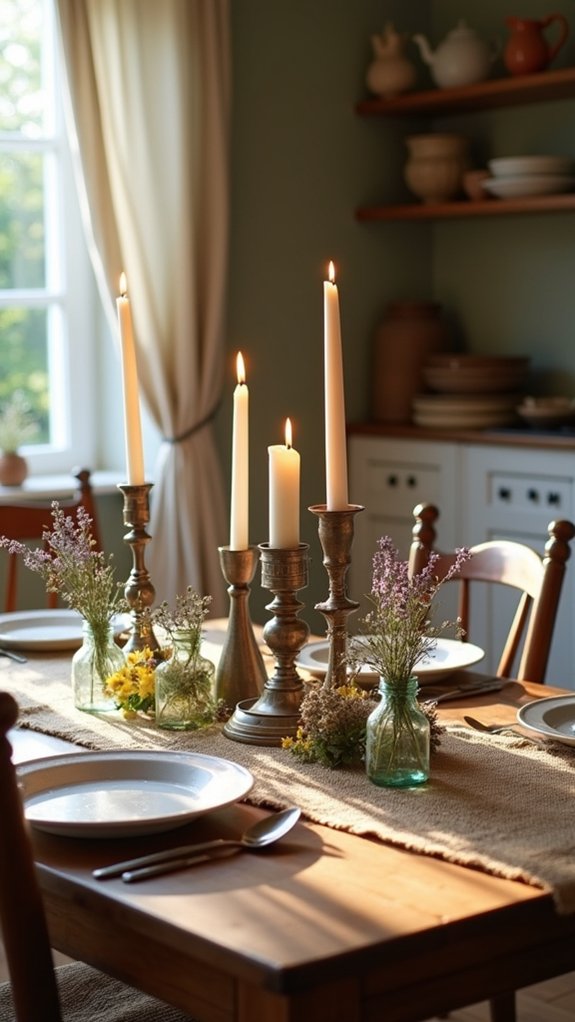 candlelit centerpieces create ambiance