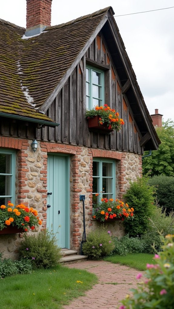 charming cottage with flowers