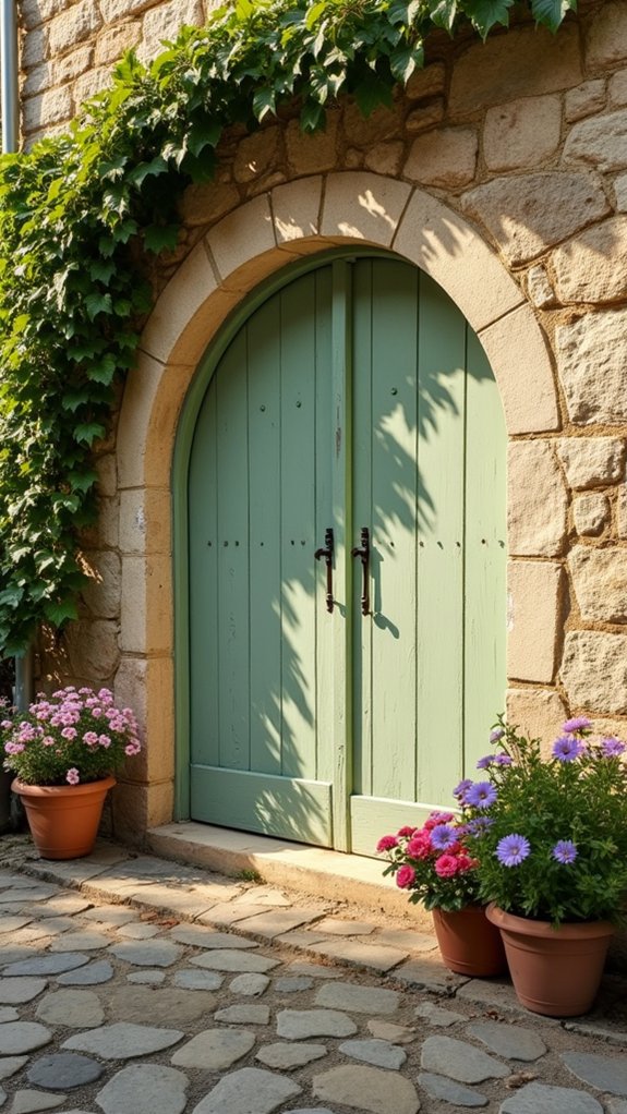 charming round wooden door