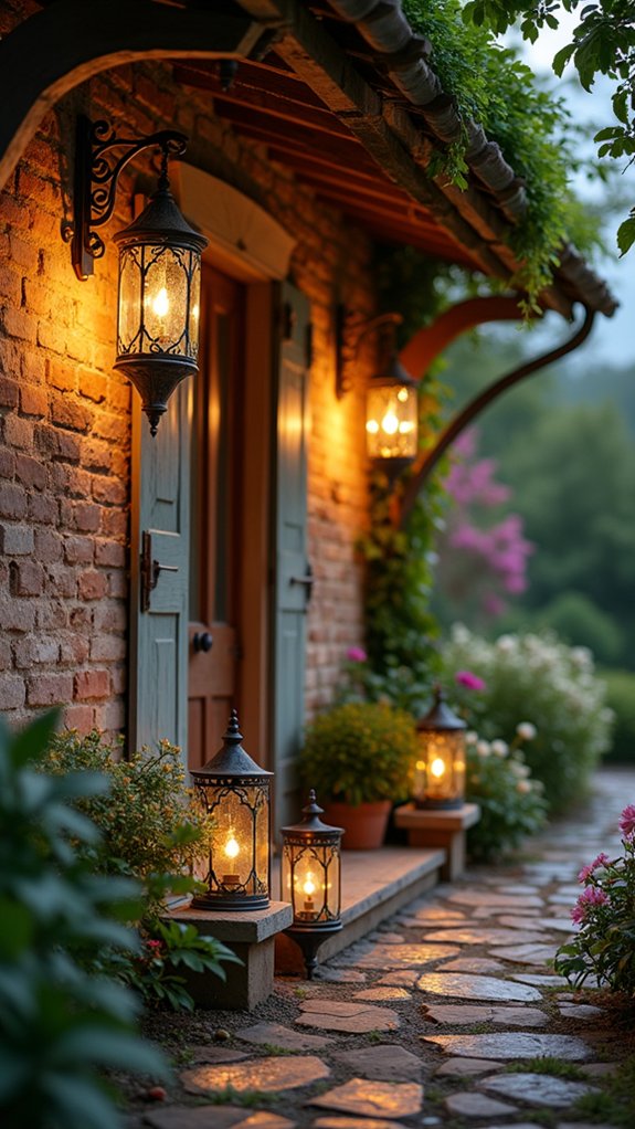 charming rustic lanterns ambiance