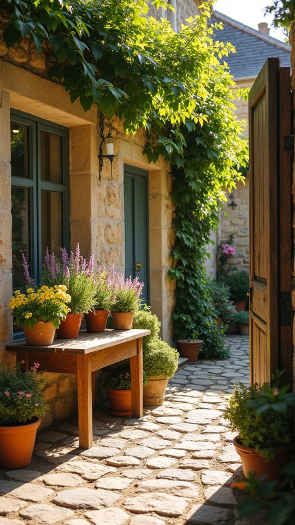 charming rustic stone courtyard