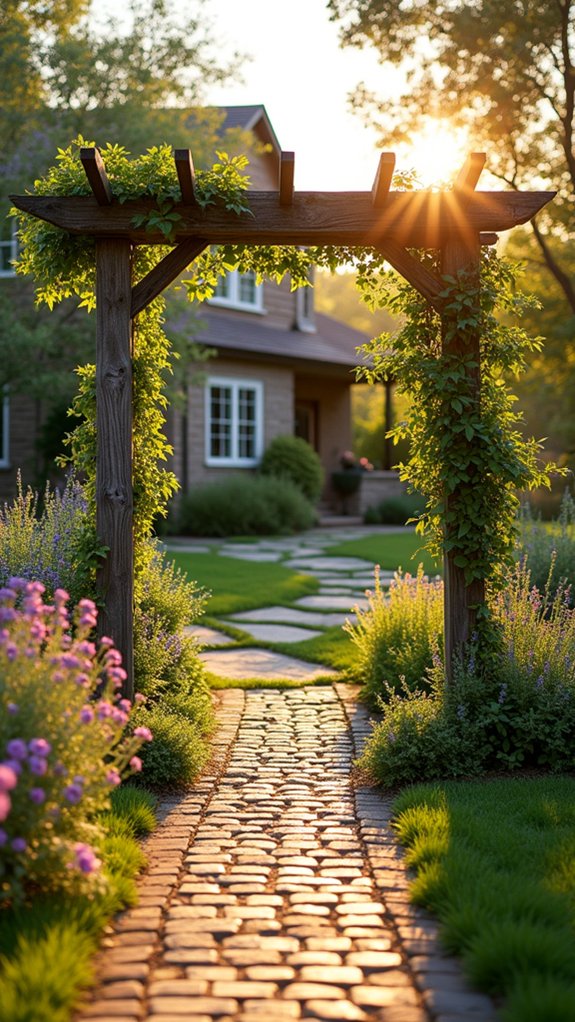 charming rustic wooden arbors