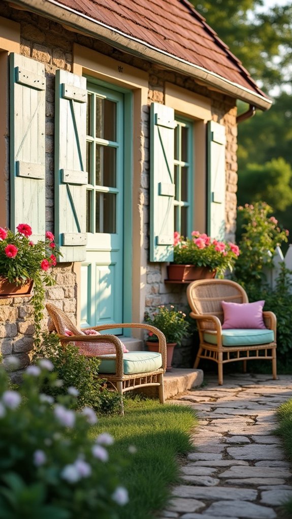 charming soft pastel shutters