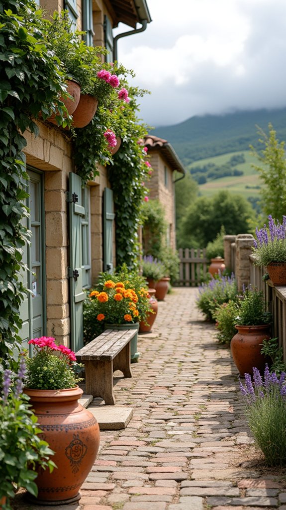 charming terracotta and ceramics