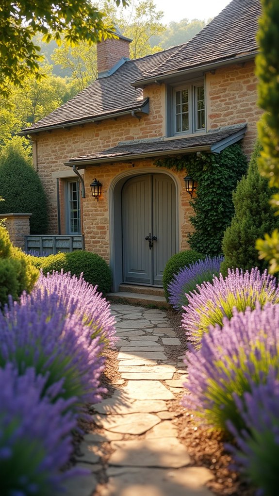 charming vibrant lavender borders