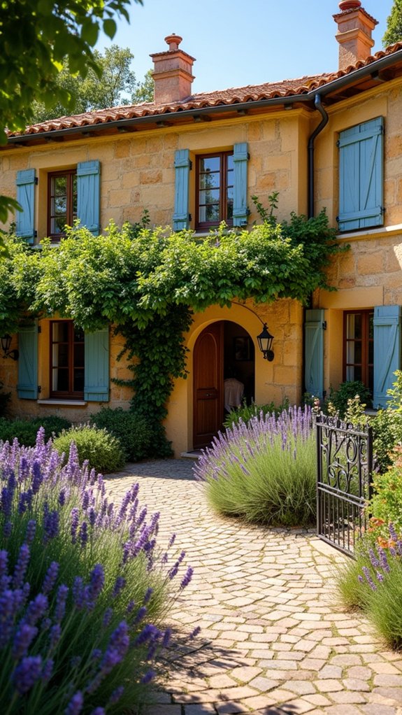 colorful tiles rustic charm