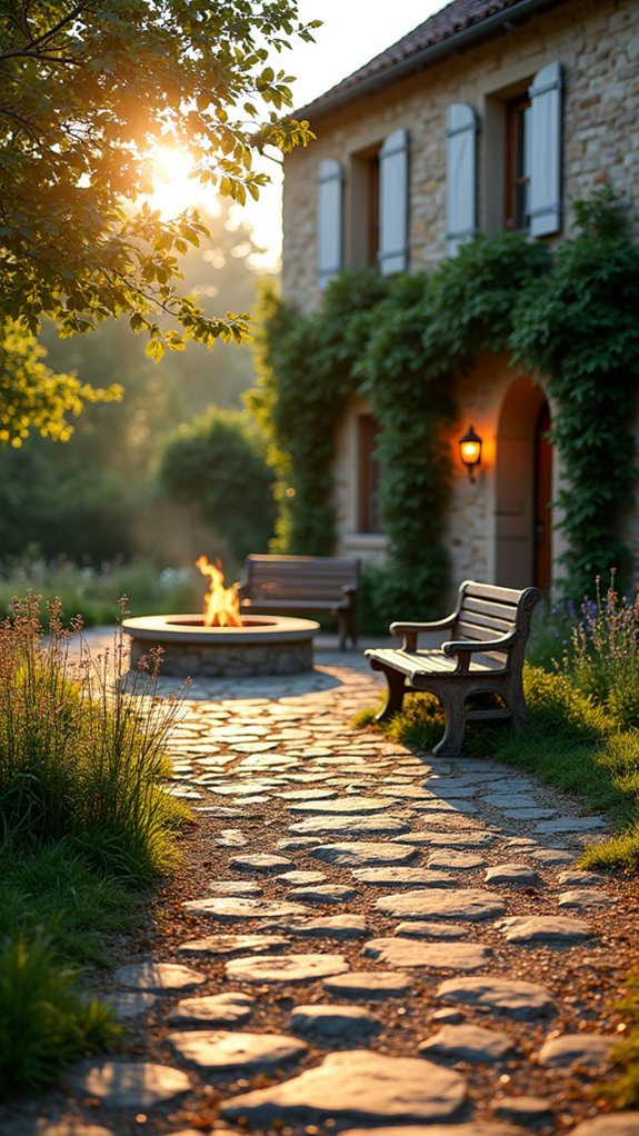 cozy gathering fire pit