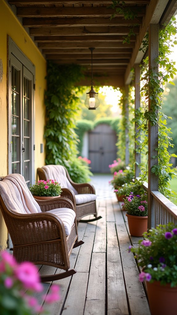 cozy inviting front porch